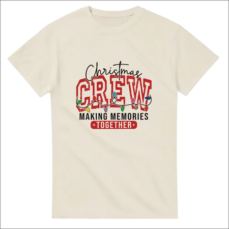 Christmas Crew heavyweight unisex t-shirt with festive graphic