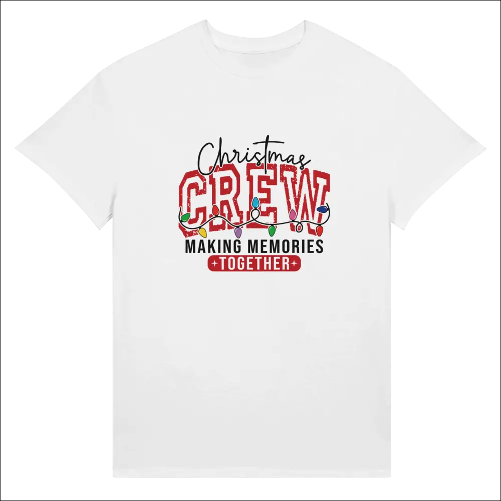 White Christmas Crew cotton unisex t-shirt with festive graphic