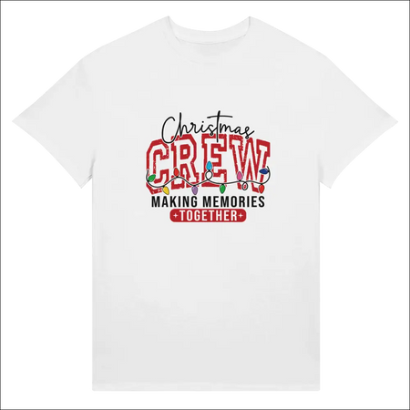 White Christmas Crew cotton unisex t-shirt with festive graphic