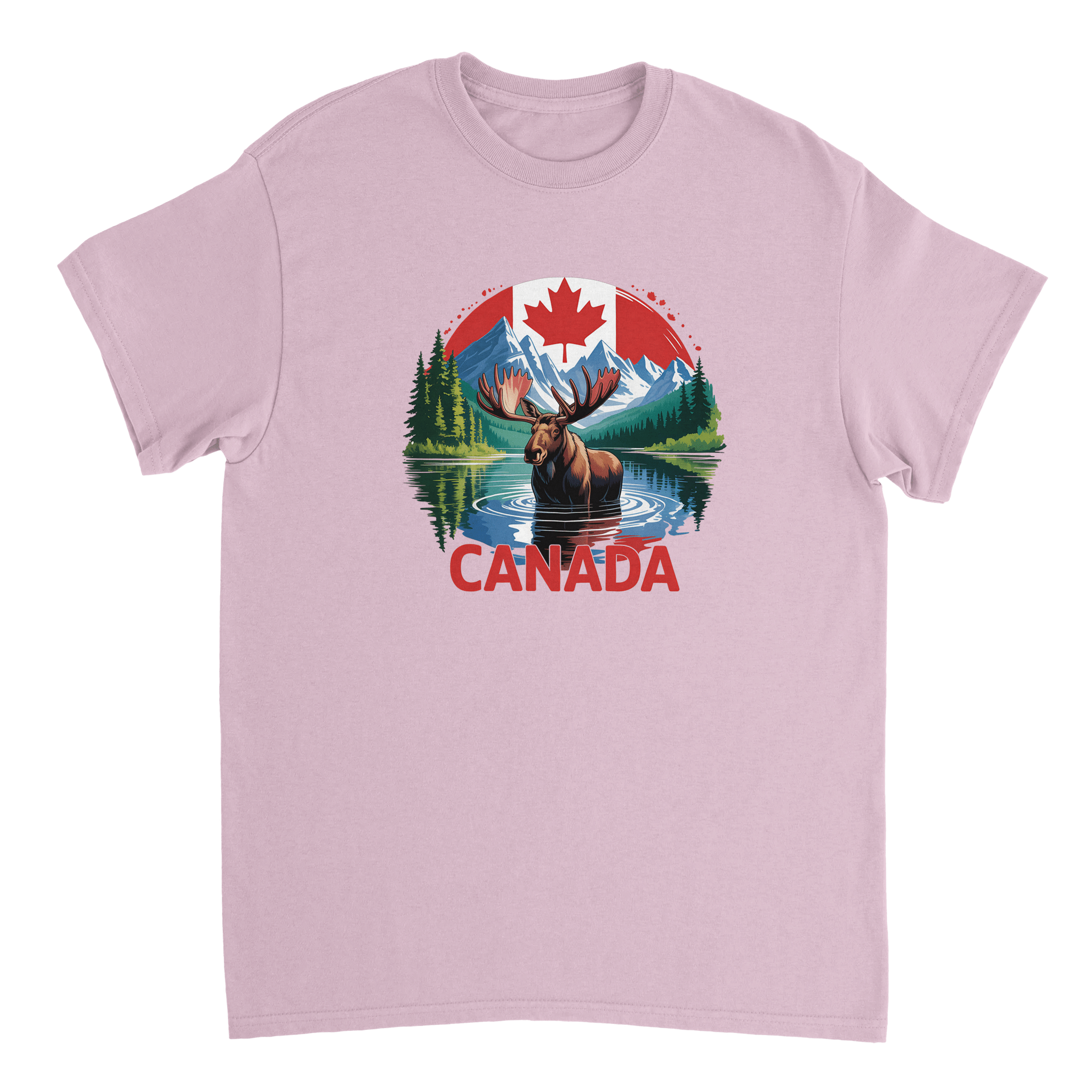 Majestic Canadian Moose T-Shirt – Heavyweight Cotton, Classic Fit, Durable Casual Wear - KPAP Canada