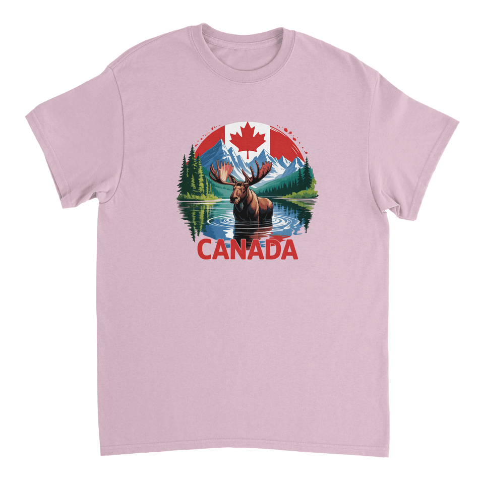 Majestic Canadian Moose T-Shirt – Heavyweight Cotton, Classic Fit, Durable Casual Wear - KPAP Canada