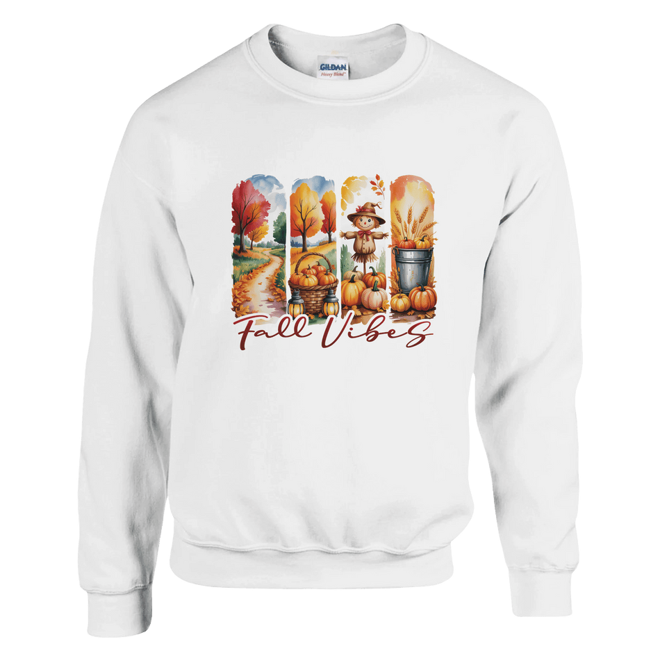 Fall Vibes Sweatshirt – Cozy 50/50 Cotton - Polyester Blend for Warmth - KPAP Canada