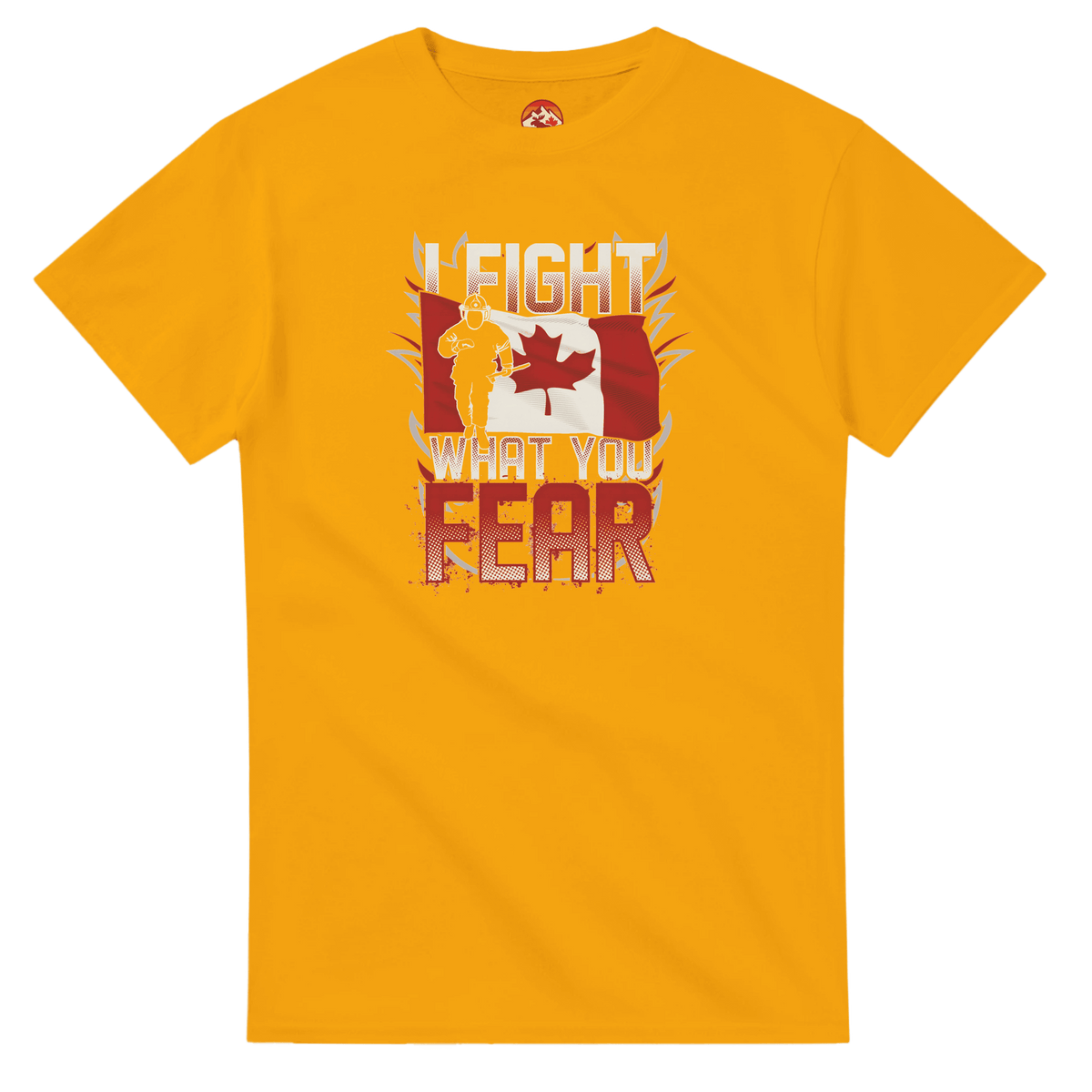 Canadian Firefighter Unisex Heavy Cotton T-Shirt - 'I Fight What You Fear' Classic Tee - KPAP Canada