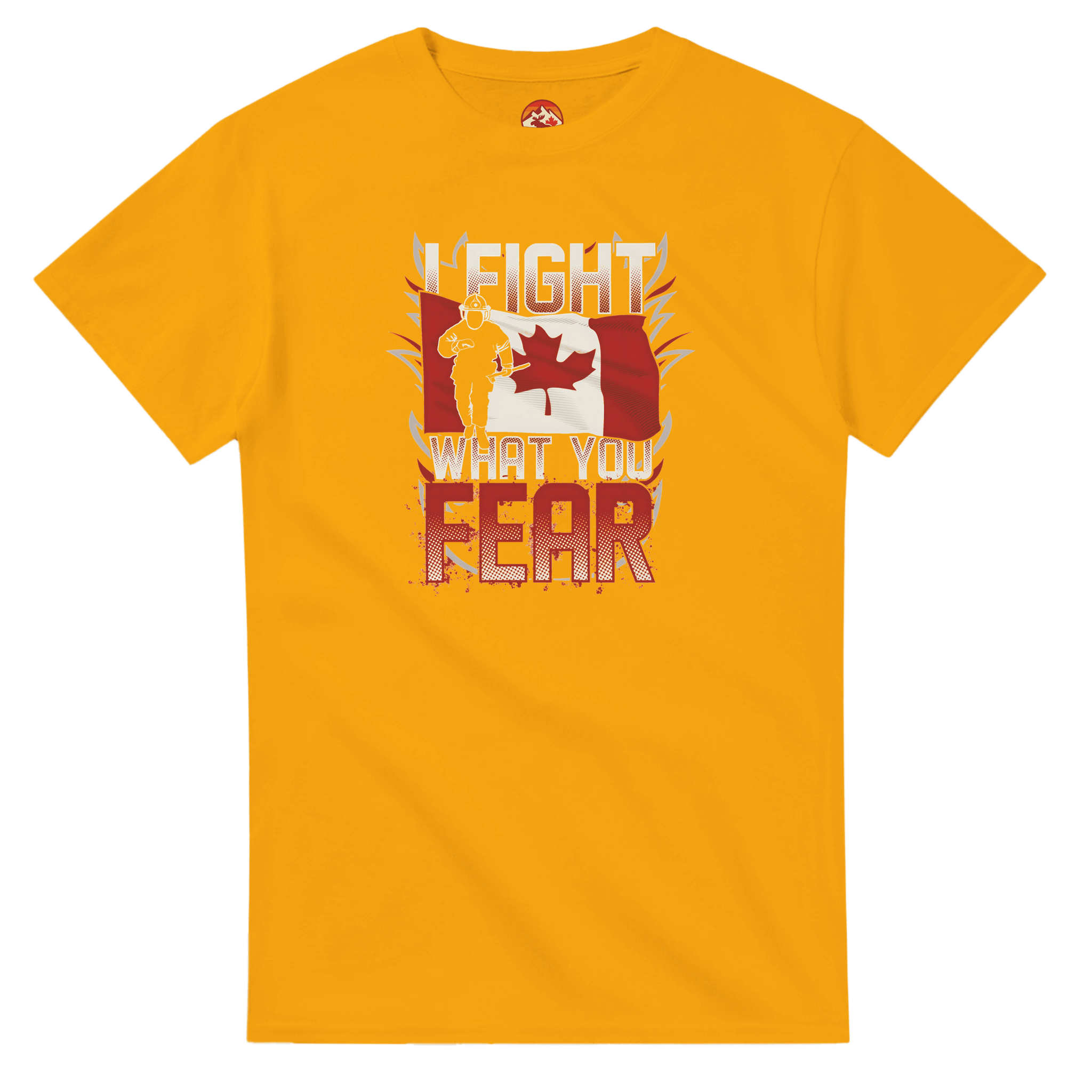 Canadian Firefighter Unisex Heavy Cotton T-Shirt - 'I Fight What You Fear' Classic Tee - KPAP Canada