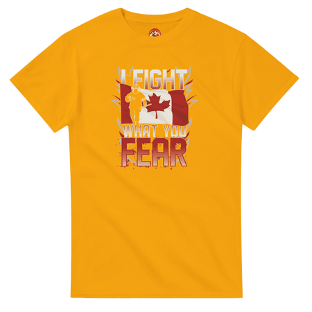 Canadian Firefighter Unisex Heavy Cotton T-Shirt - 'I Fight What You Fear' Classic Tee - KPAP Canada