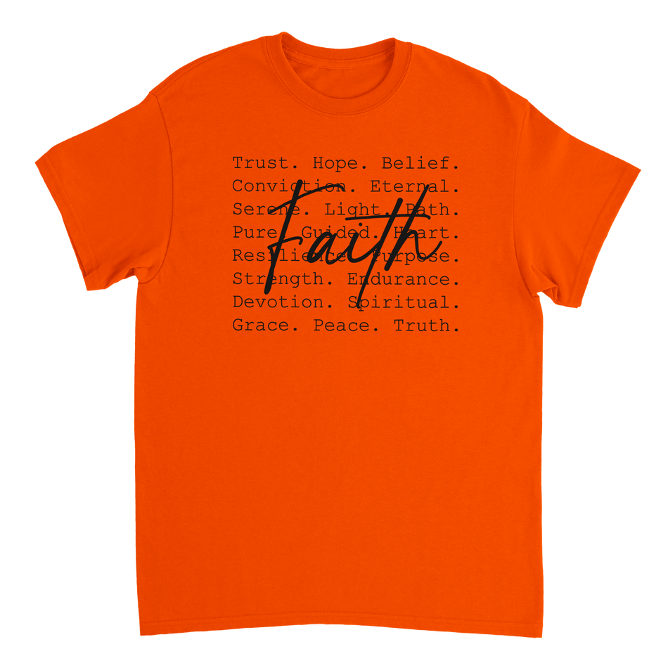 Faith Inspired Heavyweight Cotton T-Shirt – Classic Fit & Comfortable - KPAP Canada