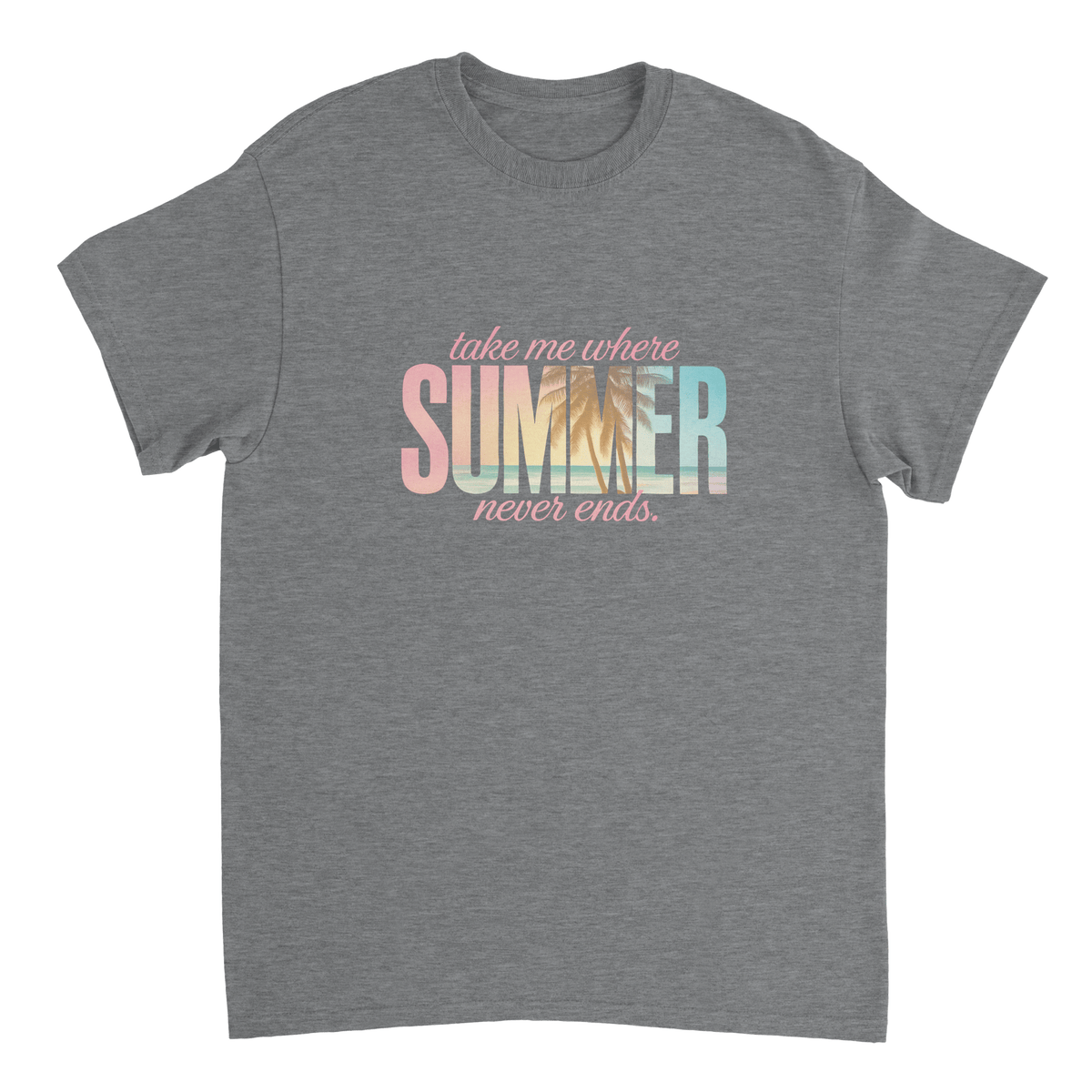 Endless Summer Vibes T-Shirt – Pastel Dreamscape, Premium Cotton, Classic Fit, Durable Casual Wear - KPAP Canada