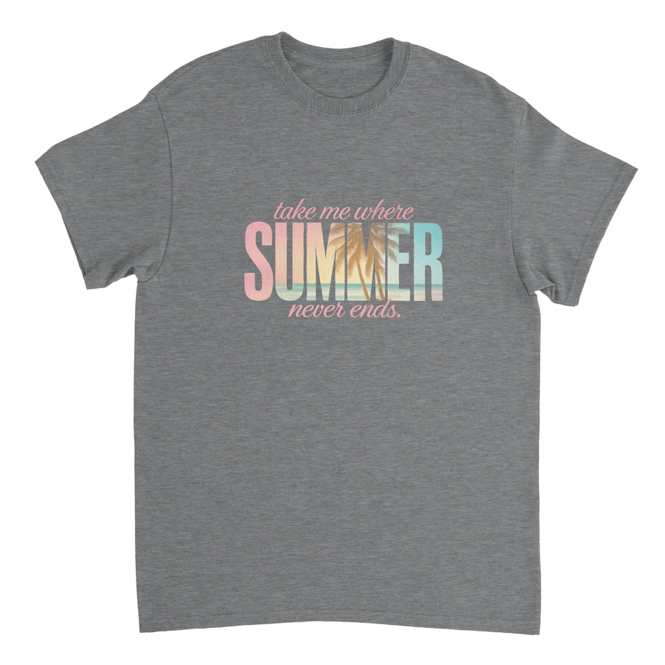 Endless Summer Vibes T-Shirt – Pastel Dreamscape, Premium Cotton, Classic Fit, Durable Casual Wear - KPAP Canada