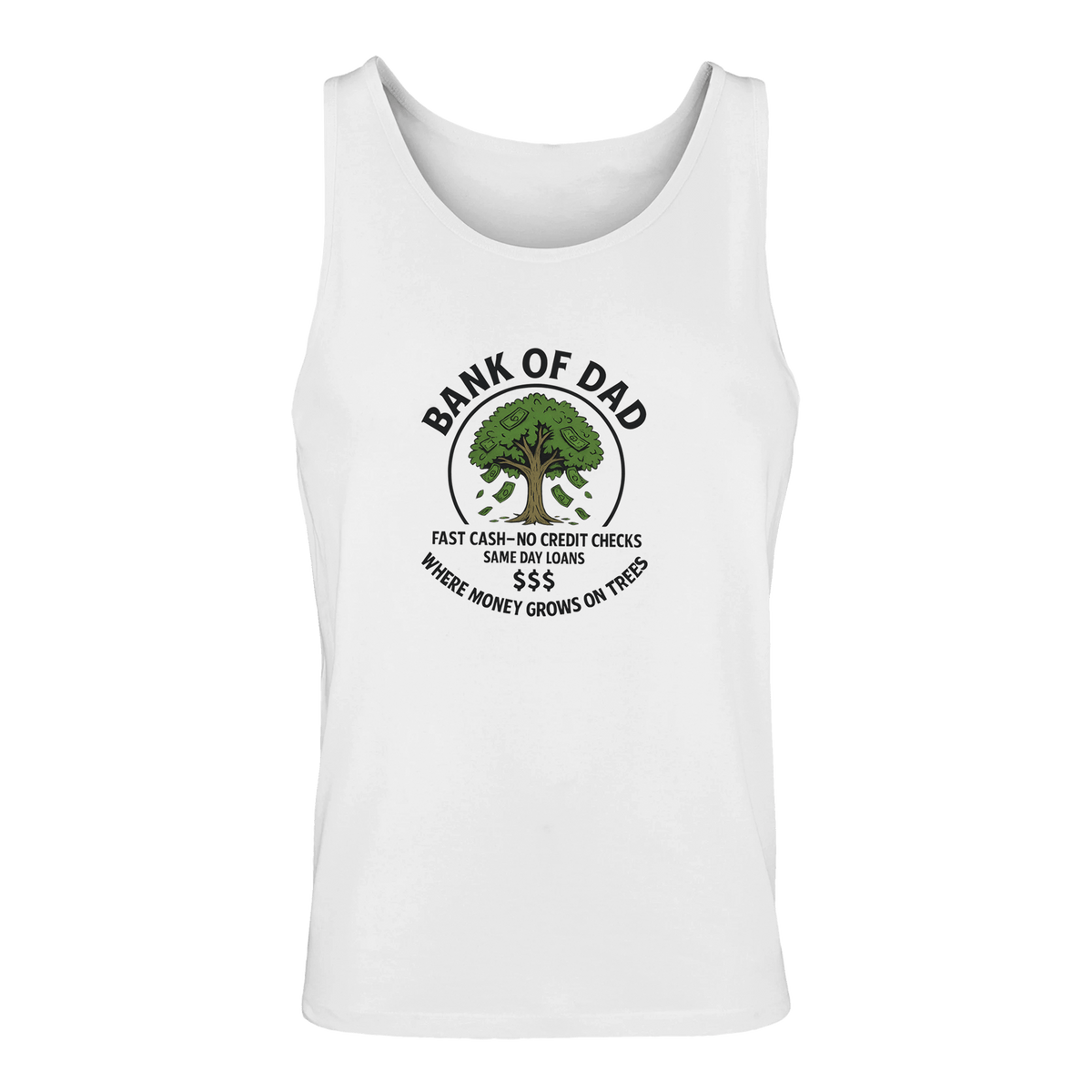 Funny Men's Tank Top – 'Bank of Dad' Design for Comfort & Style - KPAP Canada