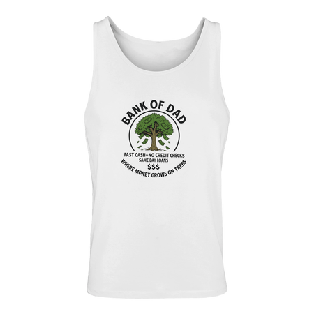 Funny Men's Tank Top – 'Bank of Dad' Design for Comfort & Style - KPAP Canada