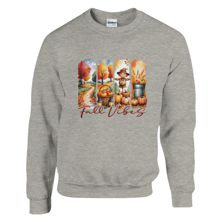 Fall Vibes Sweatshirt – Cozy 50/50 Cotton - Polyester Blend for Warmth - KPAP Canada