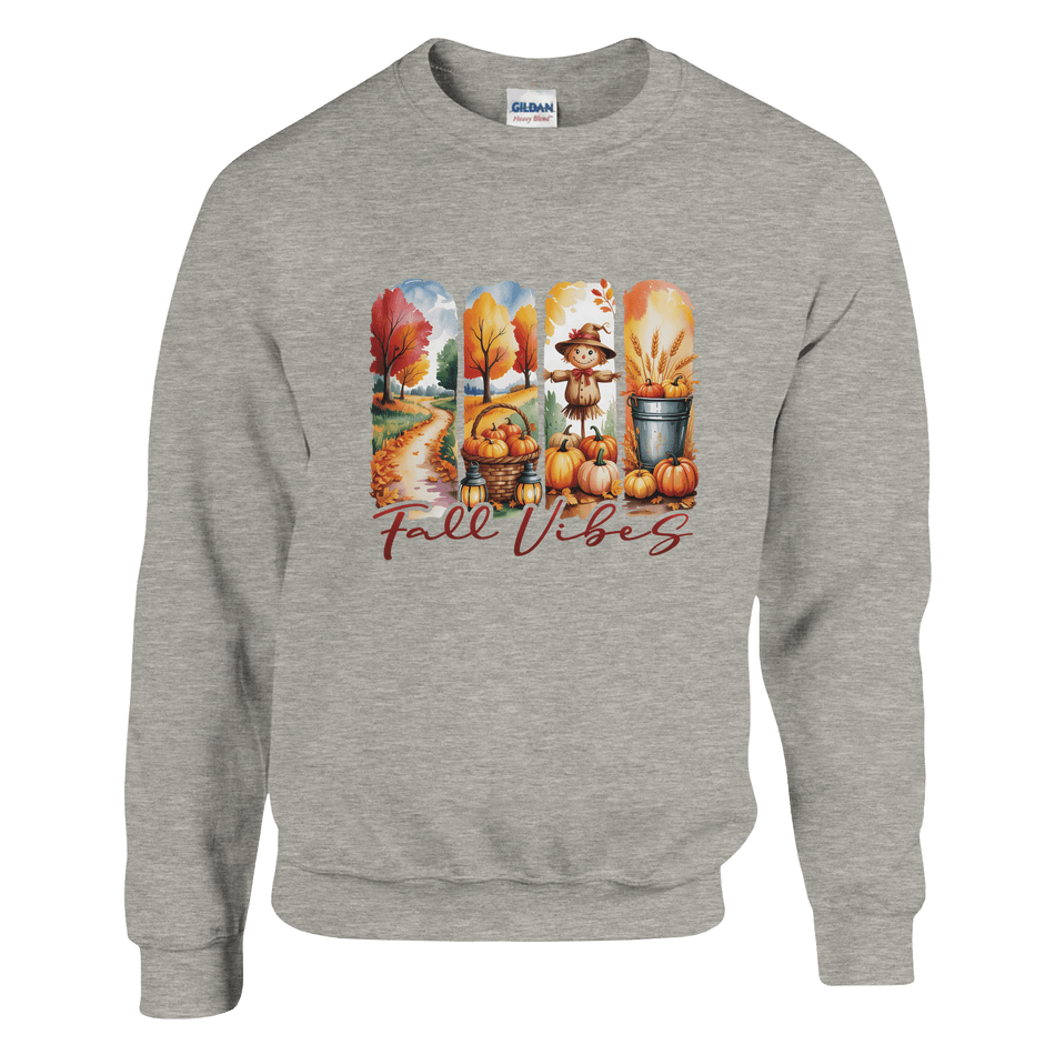 Fall Vibes Sweatshirt – Cozy 50/50 Cotton - Polyester Blend for Warmth - KPAP Canada