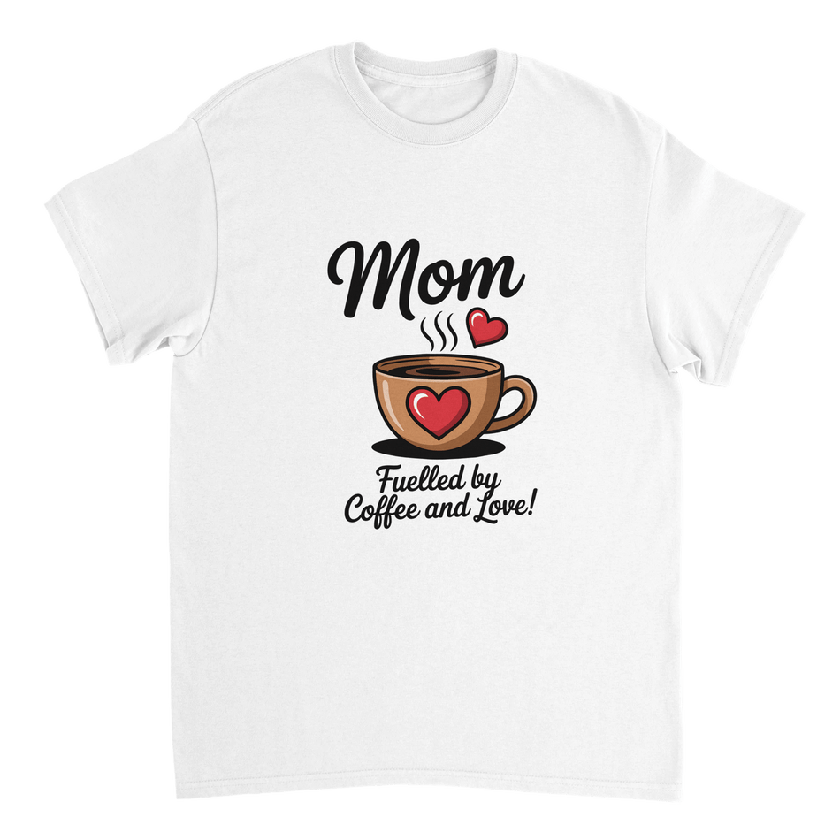 Coffee & Love Mom T-Shirt – Heavyweight Cotton Tee for Moms - KPAP Canada