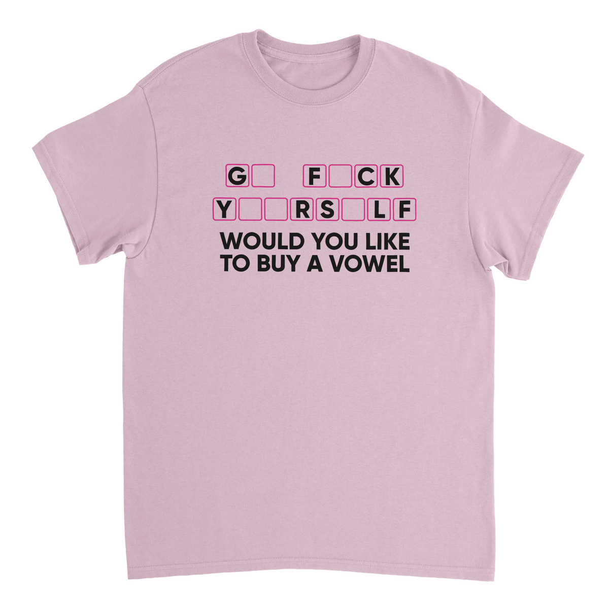 Humorous T-Shirt - 'Would You Like to Buy a Vowel?' Attitude Apparel - KPAP Canada