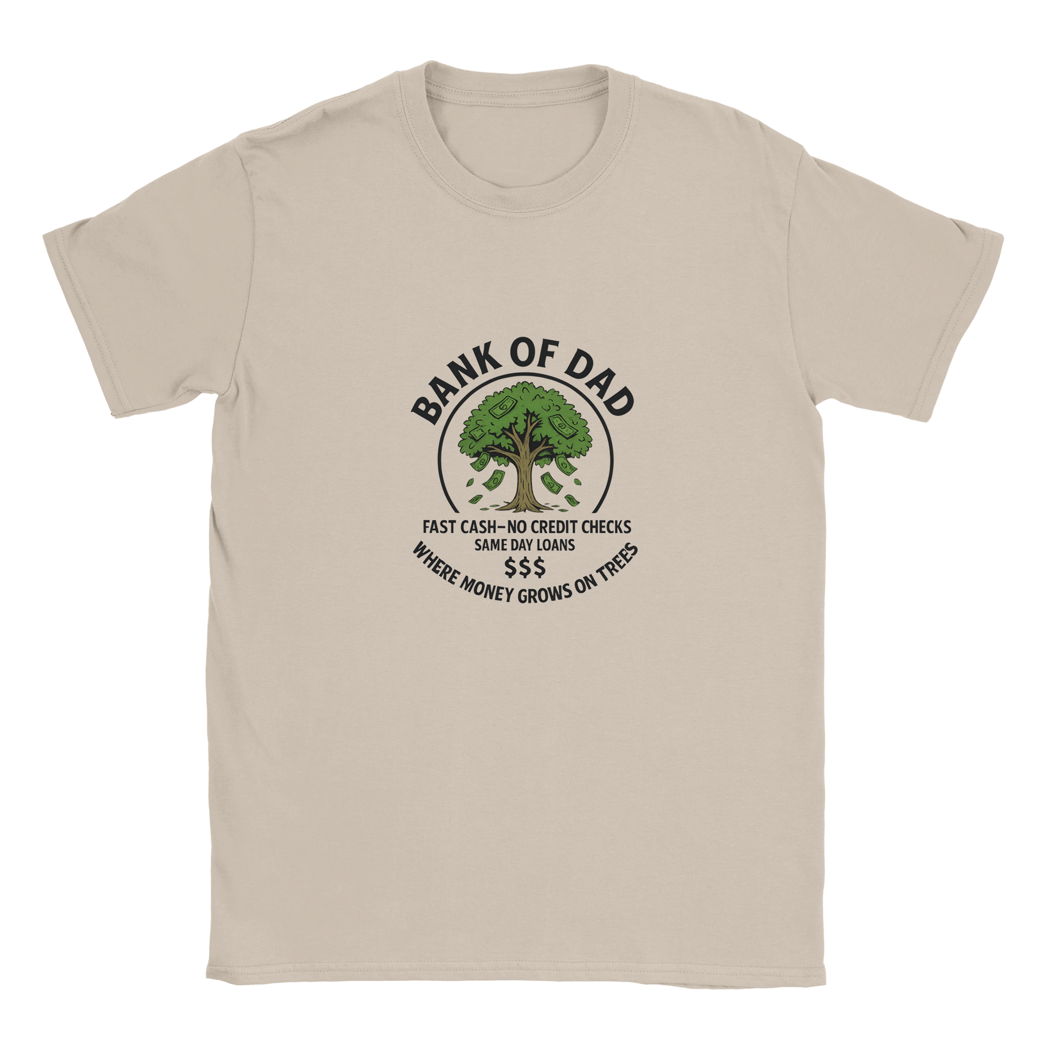 Funny 'Bank of Dad' T-Shirt – Soft Fabric - KPAP Canada