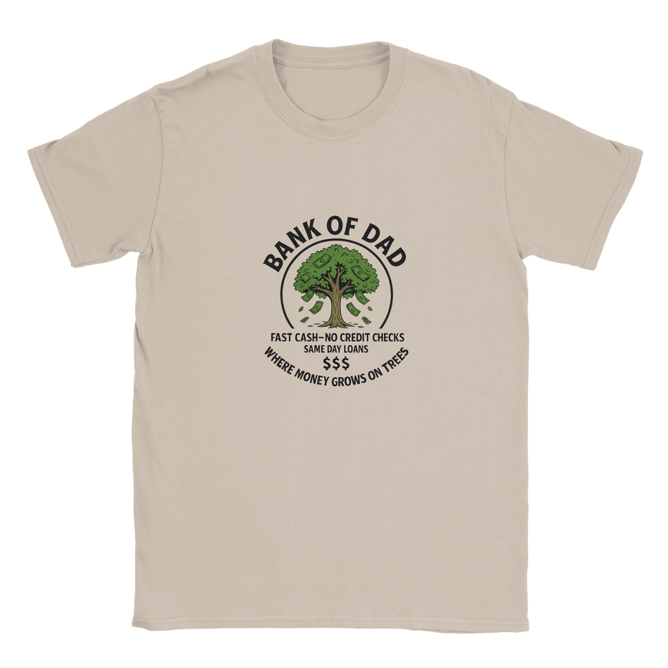 Funny 'Bank of Dad' T-Shirt – Soft Fabric - KPAP Canada