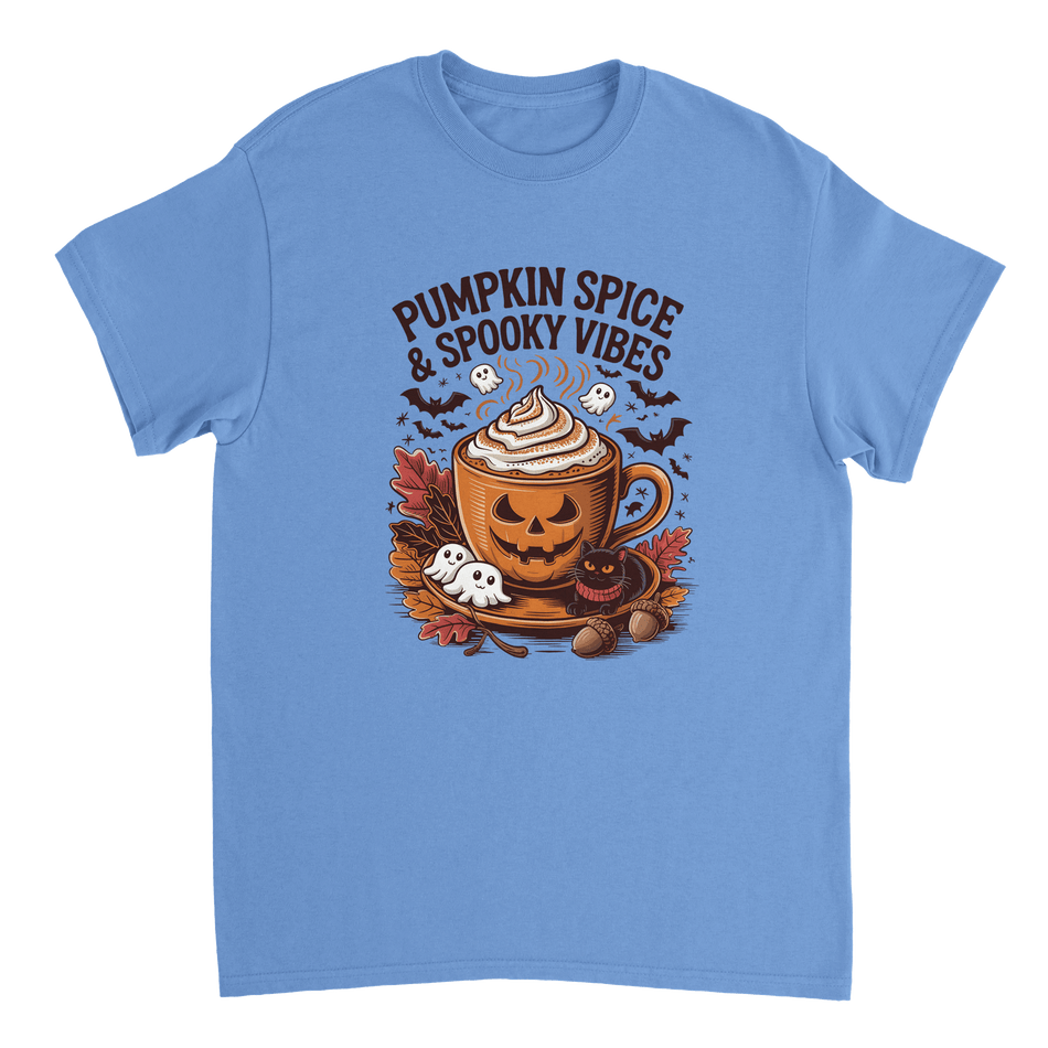 Spooky Pumpkin Spice Latte T-Shirt – Autumn Vibes, Halloween Fun, Heavyweight Cotton Tee - KPAP Canada