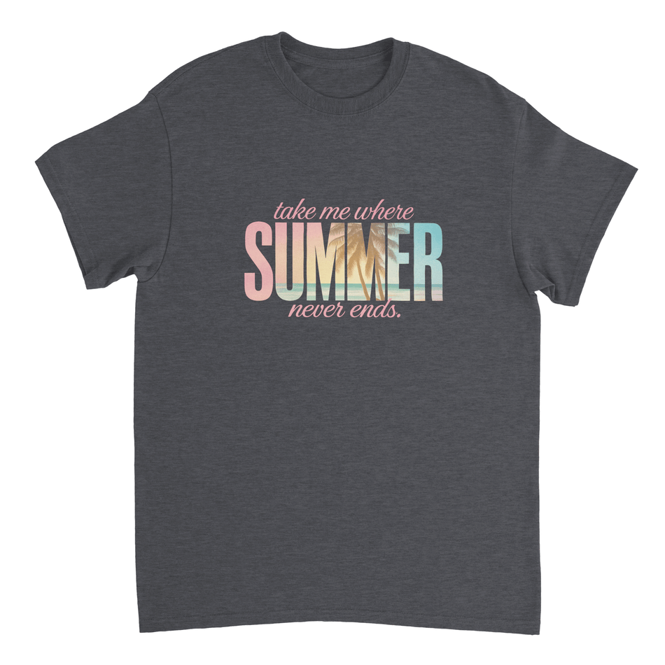 Endless Summer Vibes T-Shirt – Pastel Dreamscape, Premium Cotton, Classic Fit, Durable Casual Wear - KPAP Canada