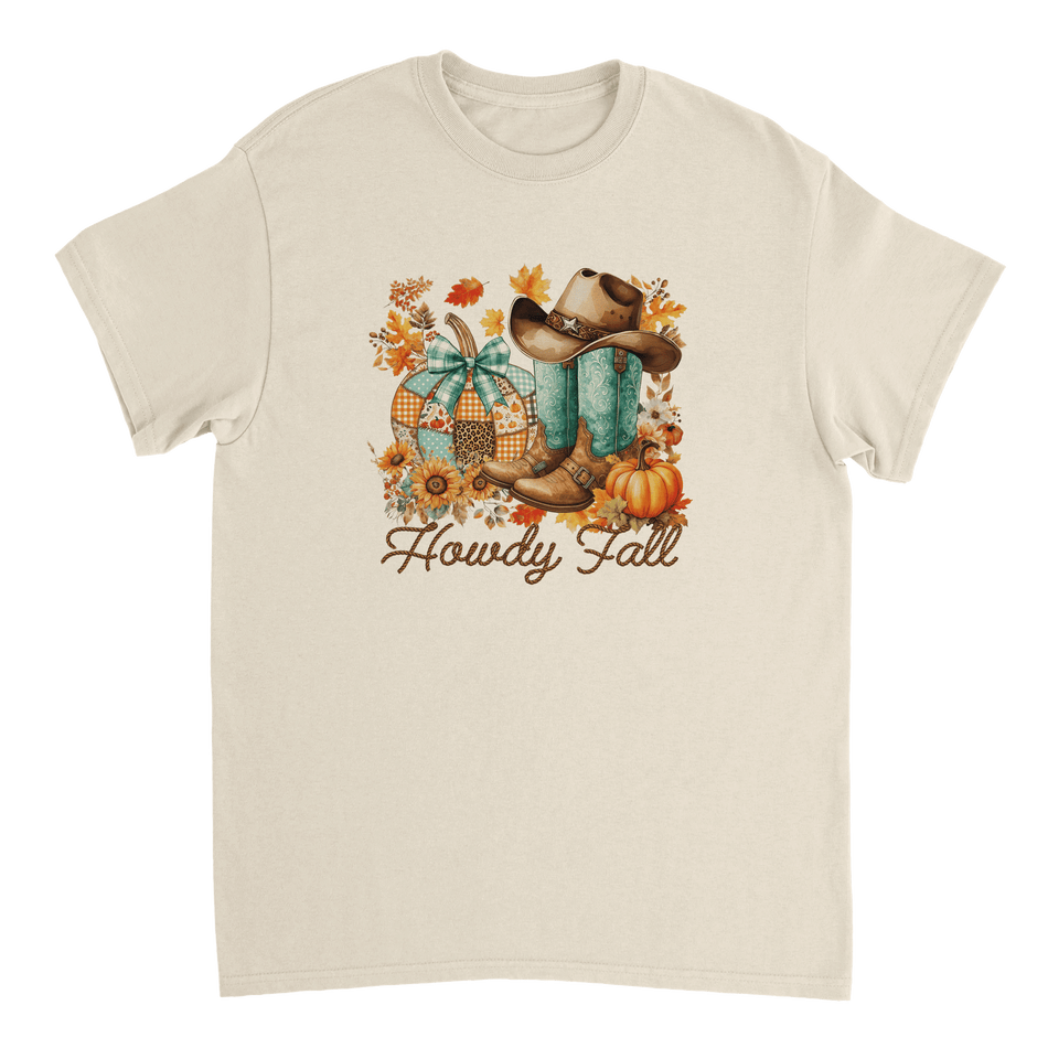 Howdy Fall Western T-Shirt – Rustic Autumn Cowboy Style, Heavyweight Cotton Tee for Dad - KPAP Canada