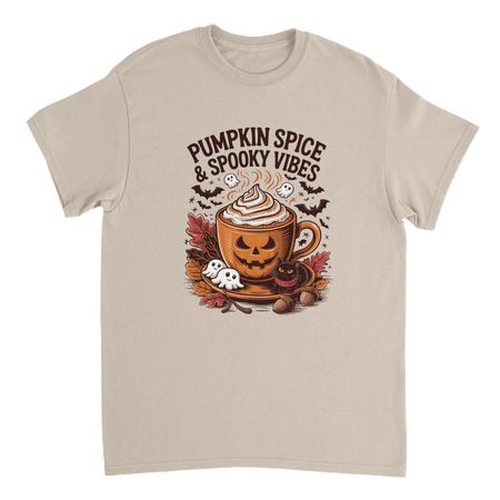 Spooky Pumpkin Spice Latte T-Shirt – Autumn Vibes, Halloween Fun, Heavyweight Cotton Tee - KPAP Canada