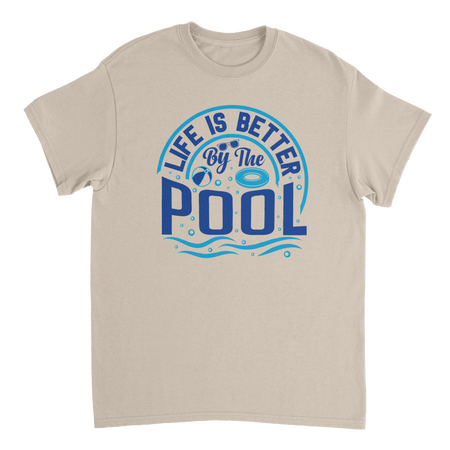 Life is Better by the Pool T-Shirt – Summer Vibes, Heavyweight Cotton, Classic Fit, Durable Casual Wear - KPAP Canada