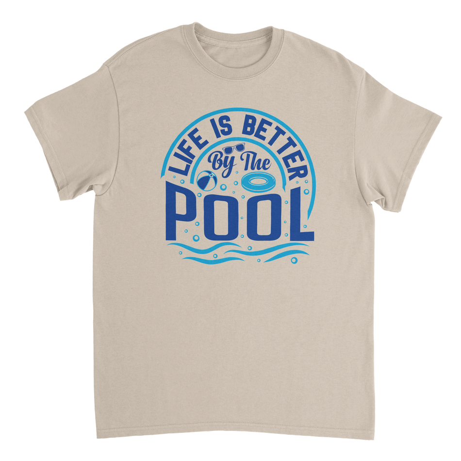 Life is Better by the Pool T-Shirt – Summer Vibes, Heavyweight Cotton, Classic Fit, Durable Casual Wear - KPAP Canada