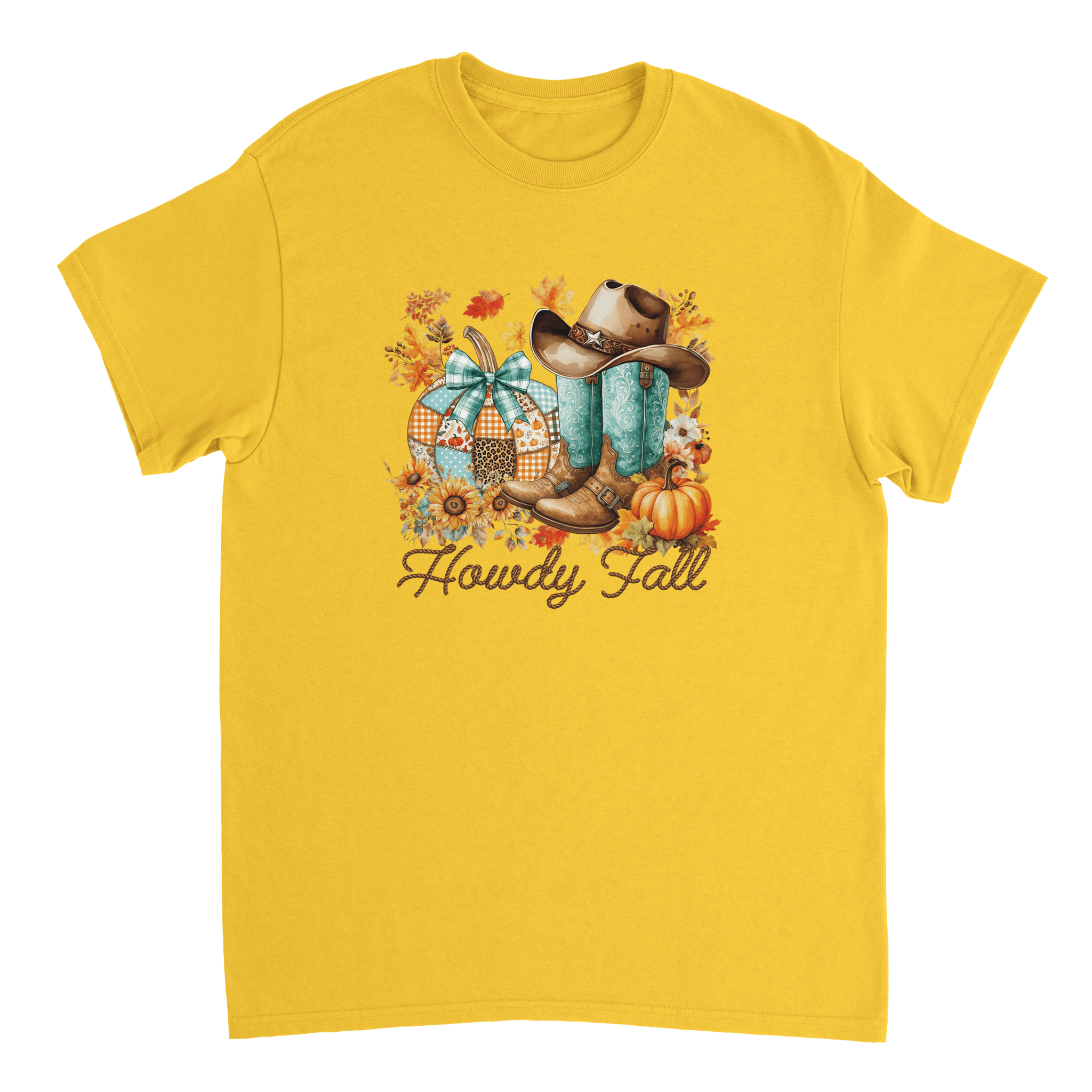 Howdy Fall Western T-Shirt – Rustic Autumn Cowboy Style, Heavyweight Cotton Tee for Dad - KPAP Canada
