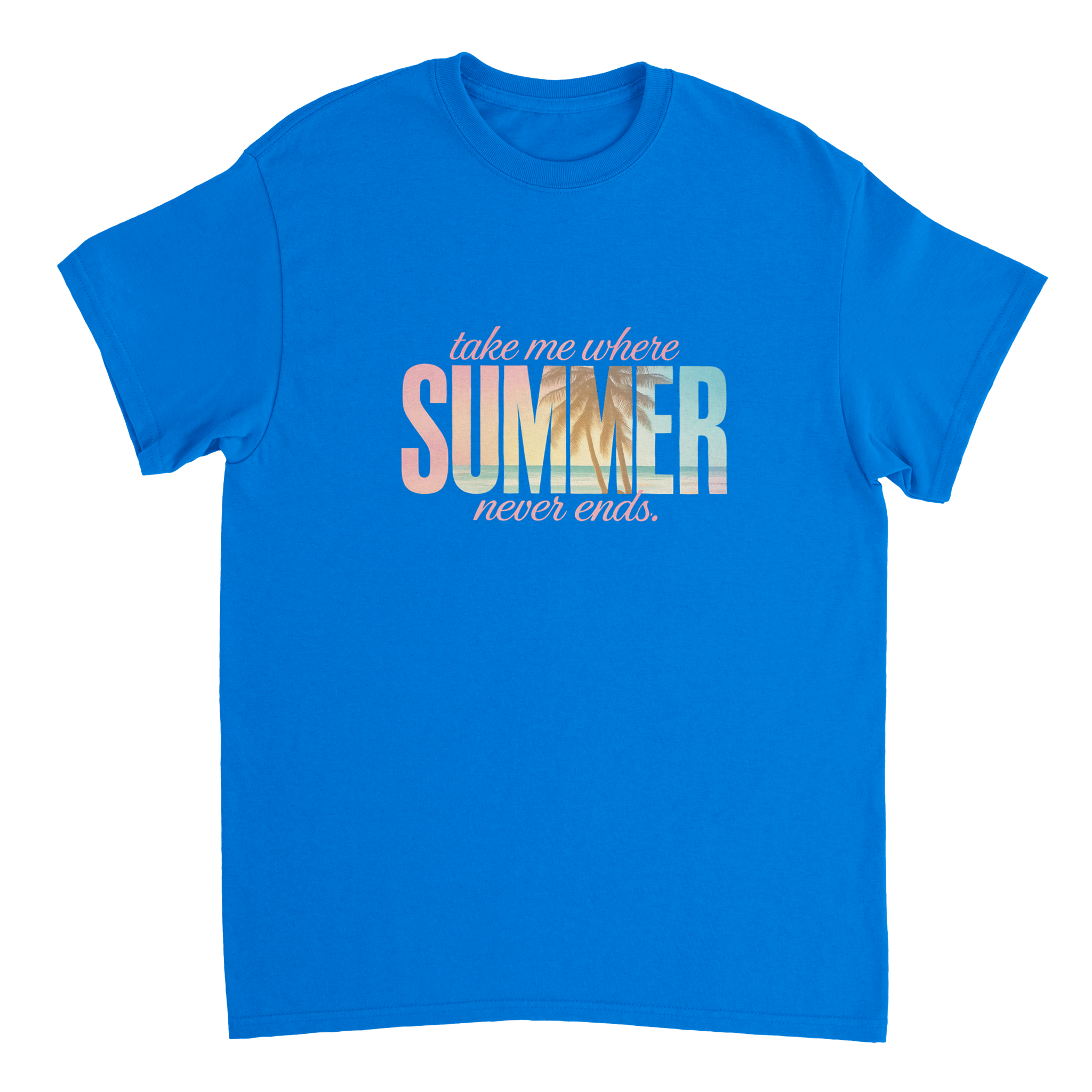 Endless Summer Vibes T-Shirt – Pastel Dreamscape, Premium Cotton, Classic Fit, Durable Casual Wear - KPAP Canada