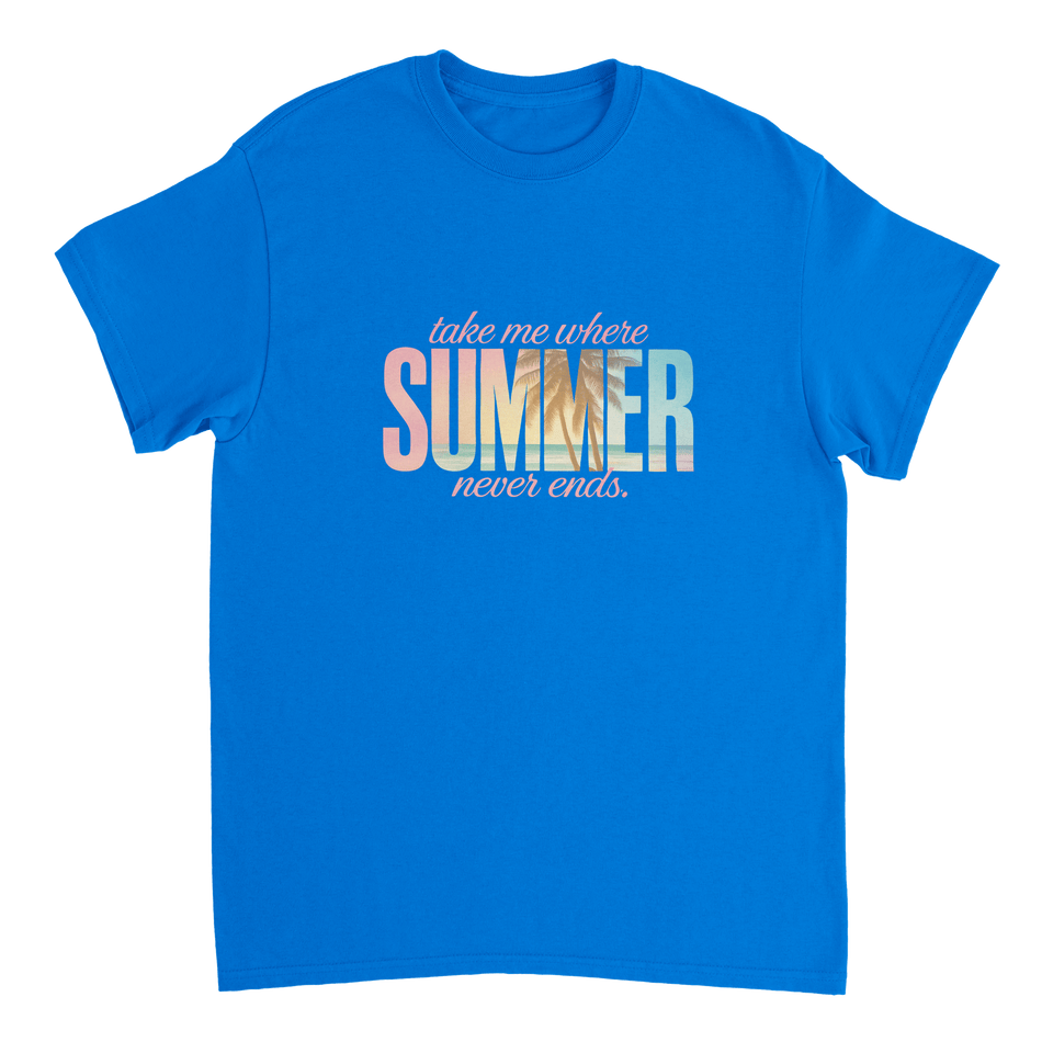 Endless Summer Vibes T-Shirt – Pastel Dreamscape, Premium Cotton, Classic Fit, Durable Casual Wear - KPAP Canada