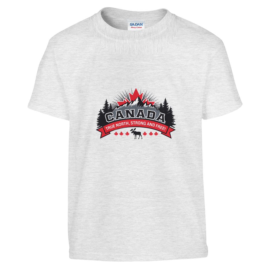 Kids' T-Shirt - Canada True North Strong & Free Design - KPAP Canada