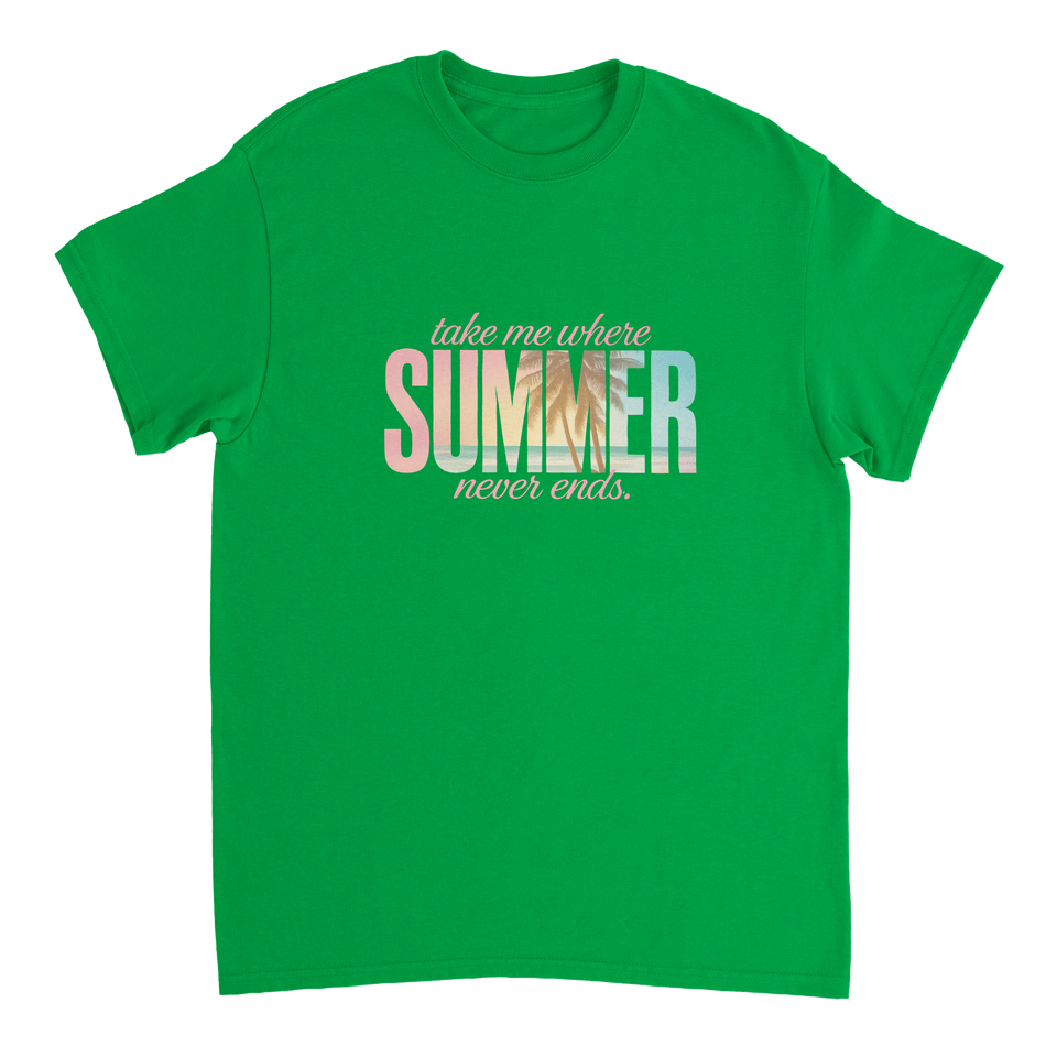 Endless Summer Vibes T-Shirt – Pastel Dreamscape, Premium Cotton, Classic Fit, Durable Casual Wear - KPAP Canada