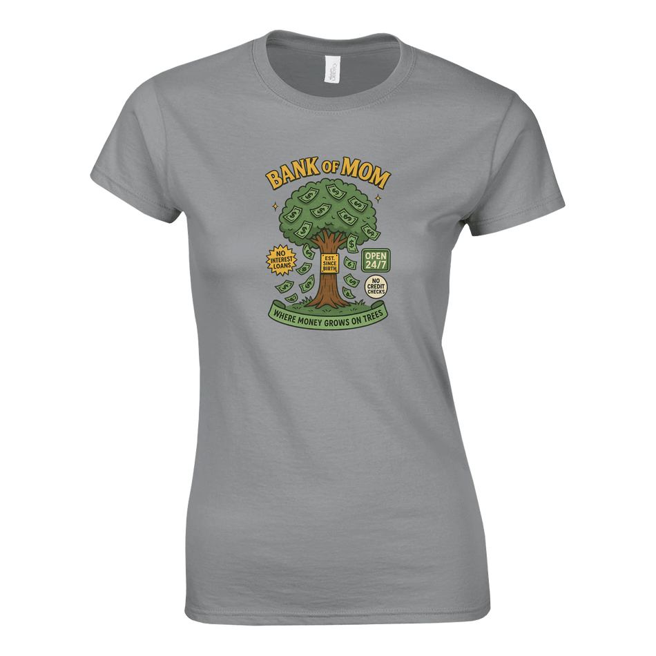 Ladies T-Shirt - Bank of Mom Design - KPAP Canada