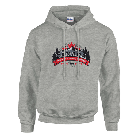 Canada True North Strong & Free Pullover Hoodie - Heavy Blend Comfort - KPAP Canada
