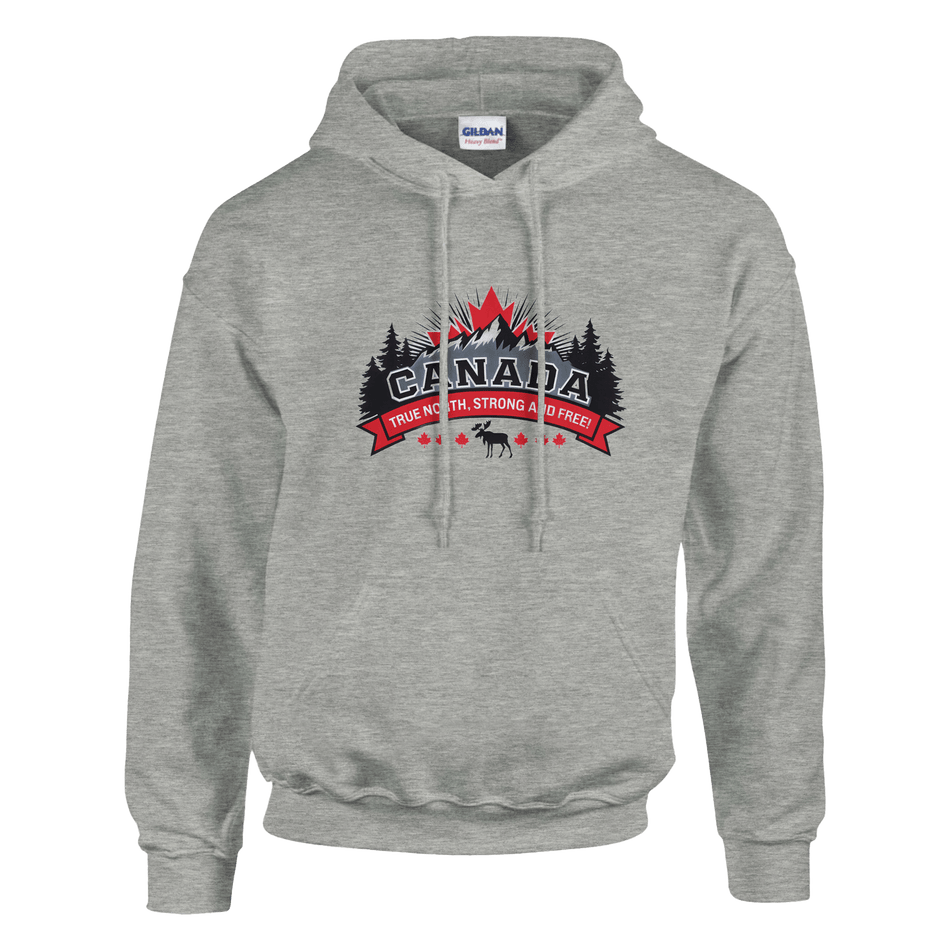 Canada True North Strong & Free Pullover Hoodie - Heavy Blend Comfort - KPAP Canada