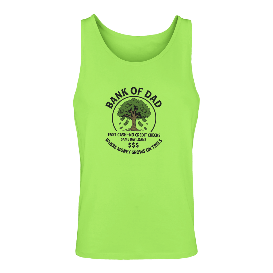 Funny Men's Tank Top – 'Bank of Dad' Design for Comfort & Style - KPAP Canada