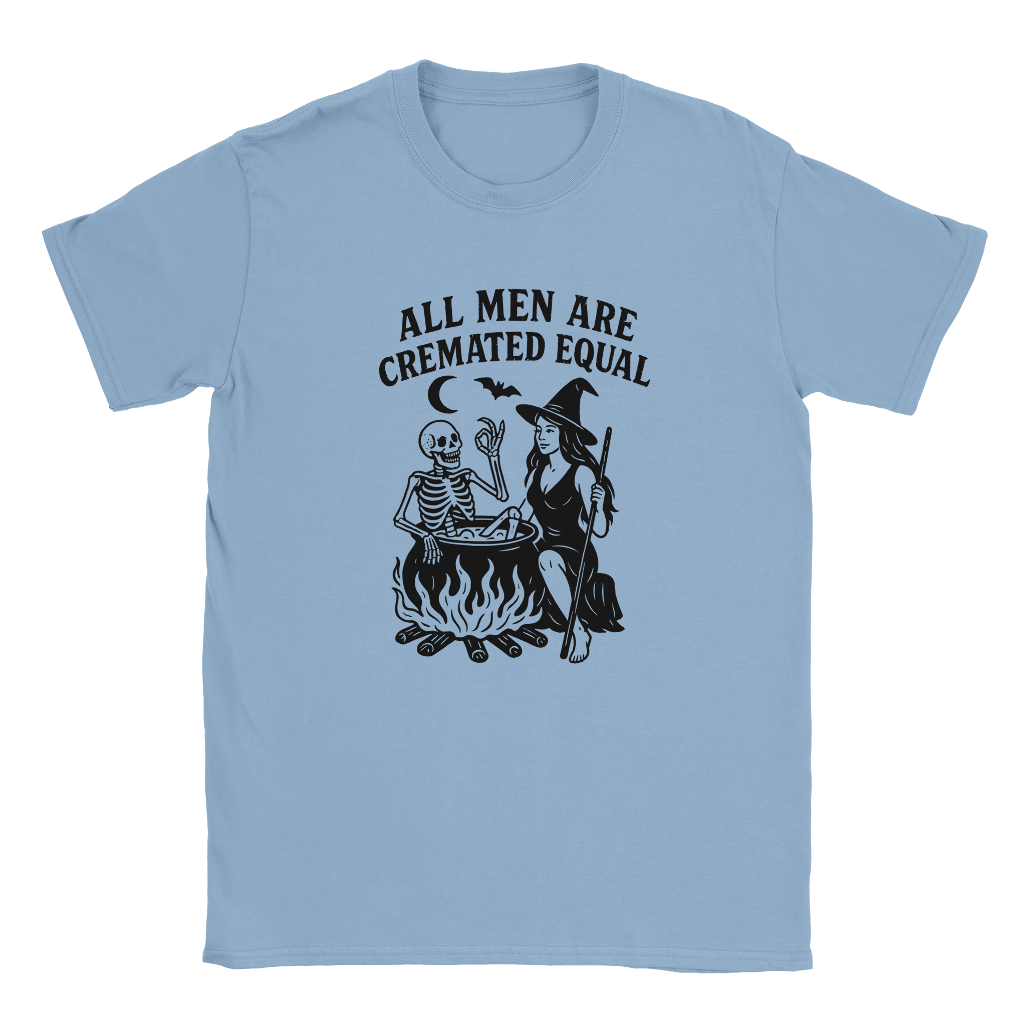 Unisex Halloween T-Shirt - All Men Are Cremated Equal Graphic Tee - KPAP Canada