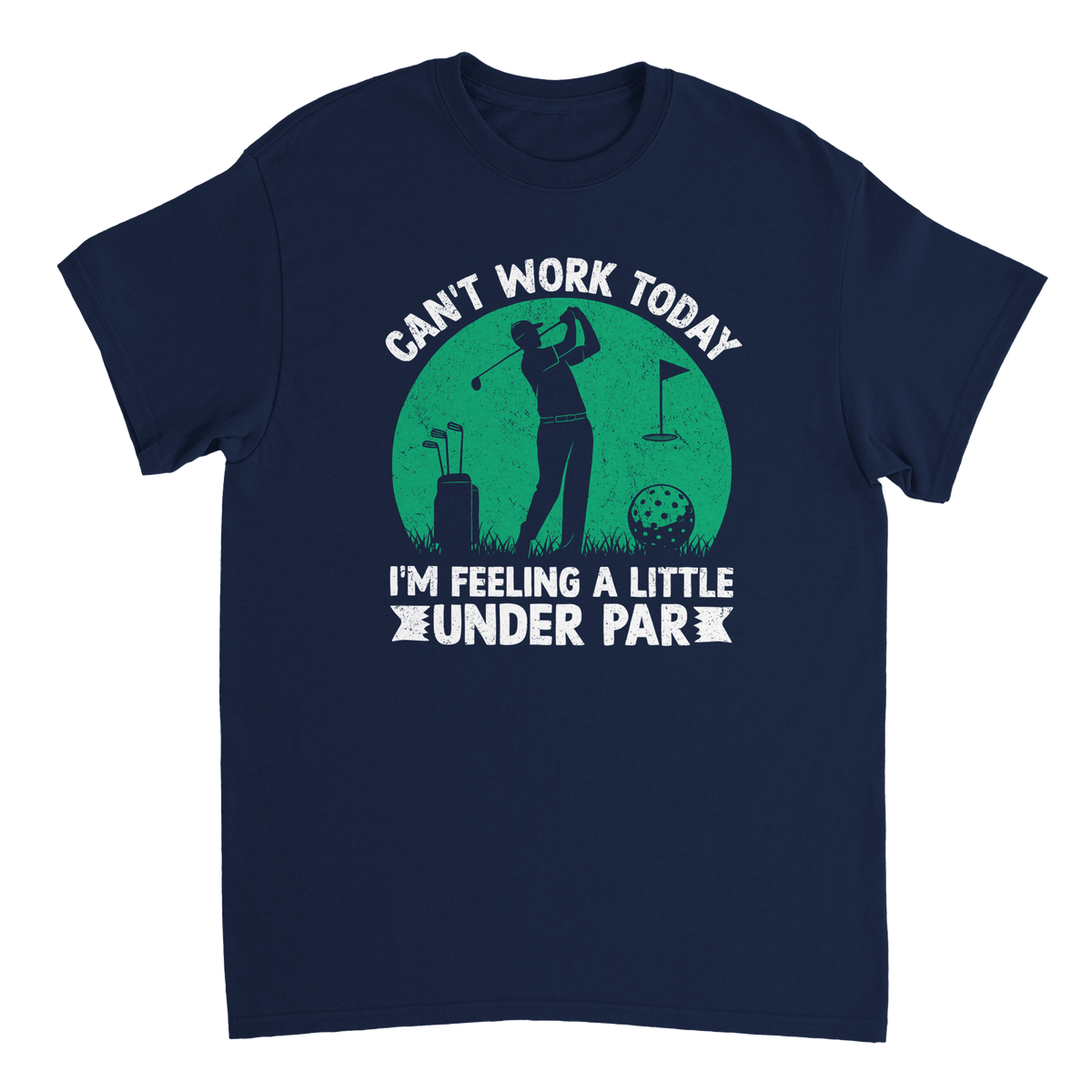 Feeling Under Par Golf T-Shirt – Humorous Dad Golfing Tee, Heavyweight Cotton, Classic Fit, Durable Casual Wear - KPAP Canada