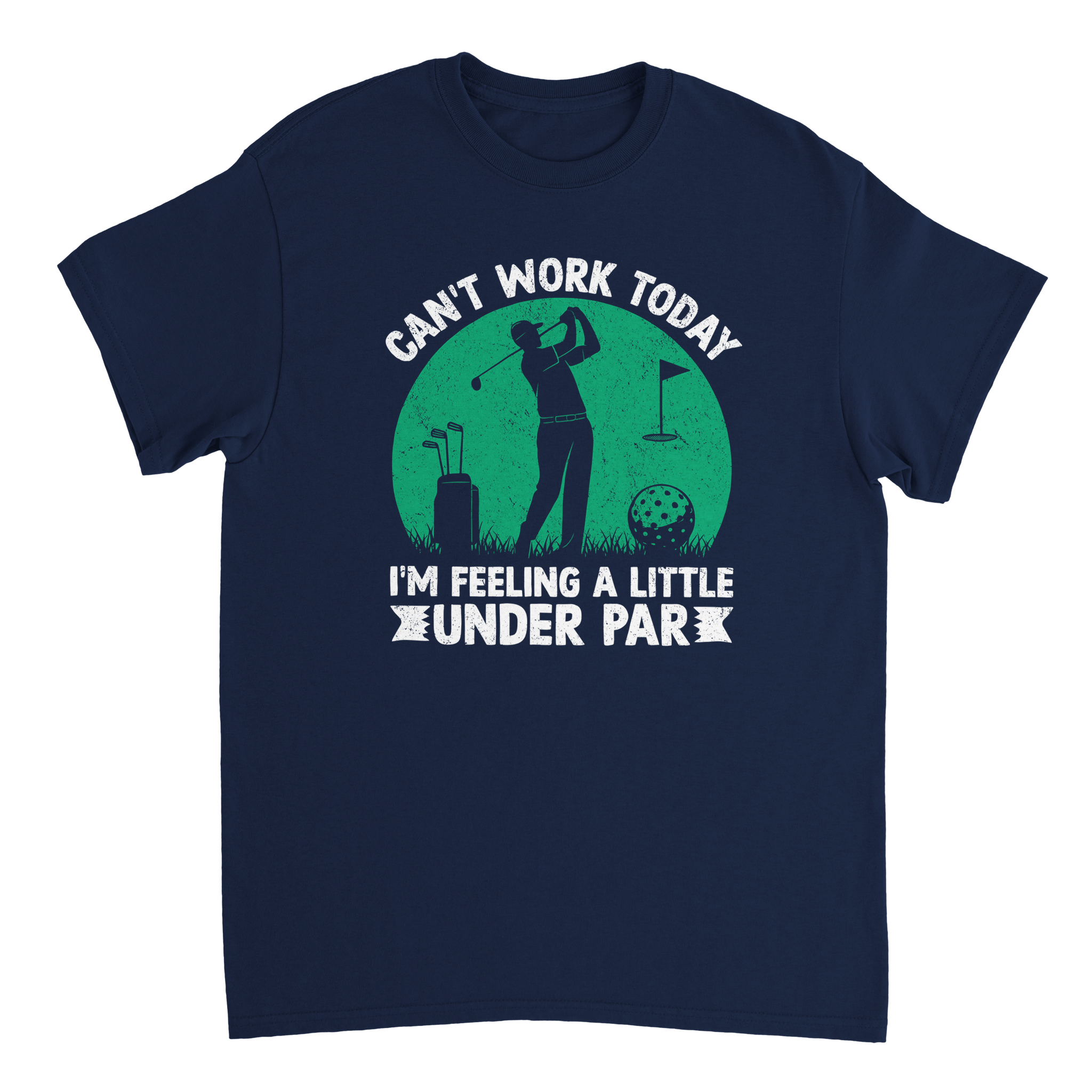 Feeling Under Par Golf T-Shirt – Humorous Dad Golfing Tee, Heavyweight Cotton, Classic Fit, Durable Casual Wear - KPAP Canada