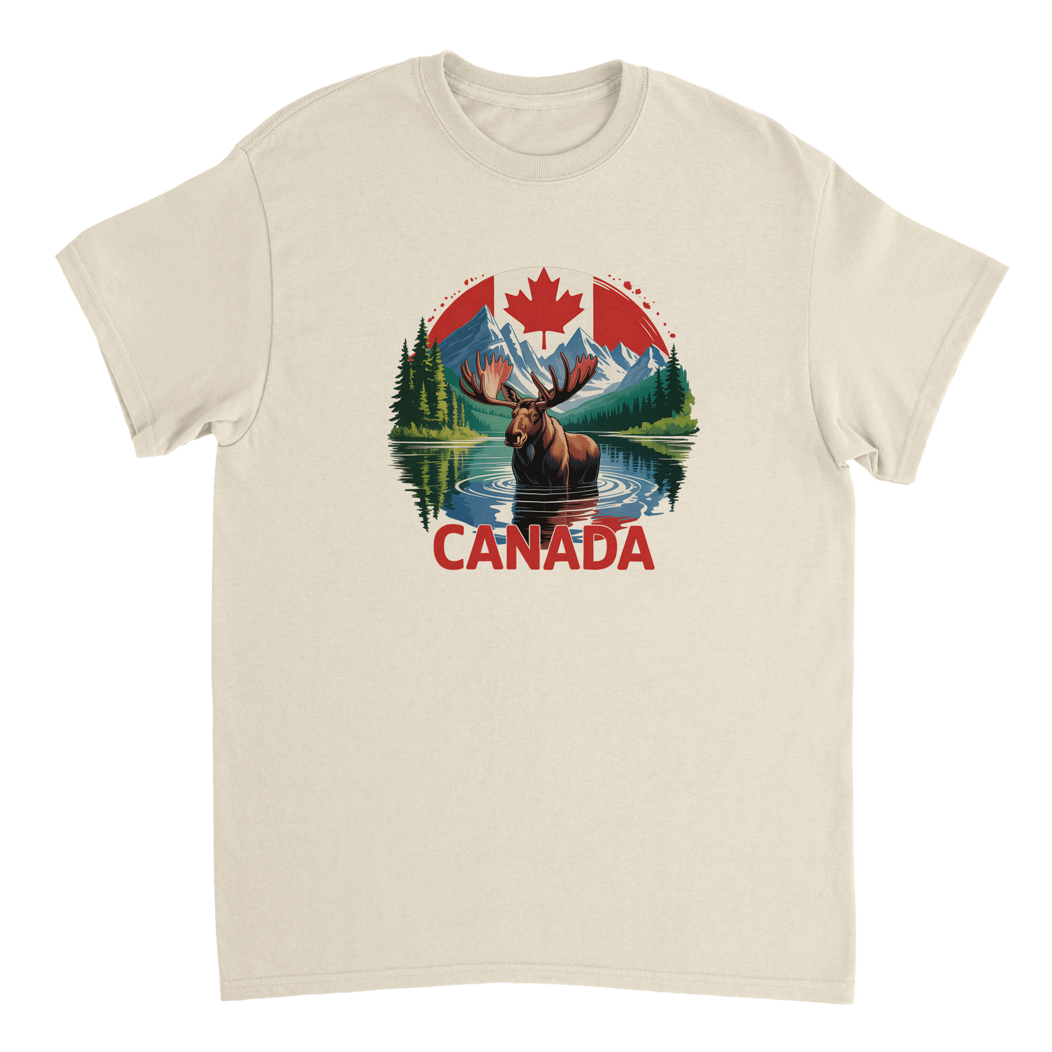 Majestic Canadian Moose T-Shirt – Heavyweight Cotton, Classic Fit, Durable Casual Wear - KPAP Canada