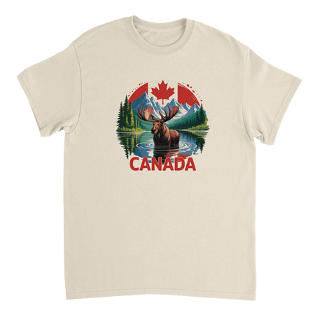Majestic Canadian Moose T-Shirt – Heavyweight Cotton, Classic Fit, Durable Casual Wear - KPAP Canada
