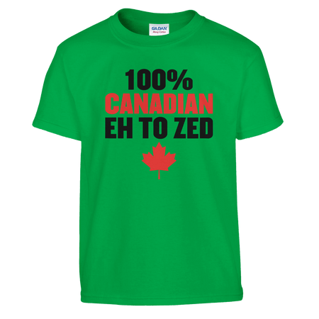 100% Canadian EH to Z T-Shirt for Kids – Soft Heavyweight Fabric - KPAP Canada