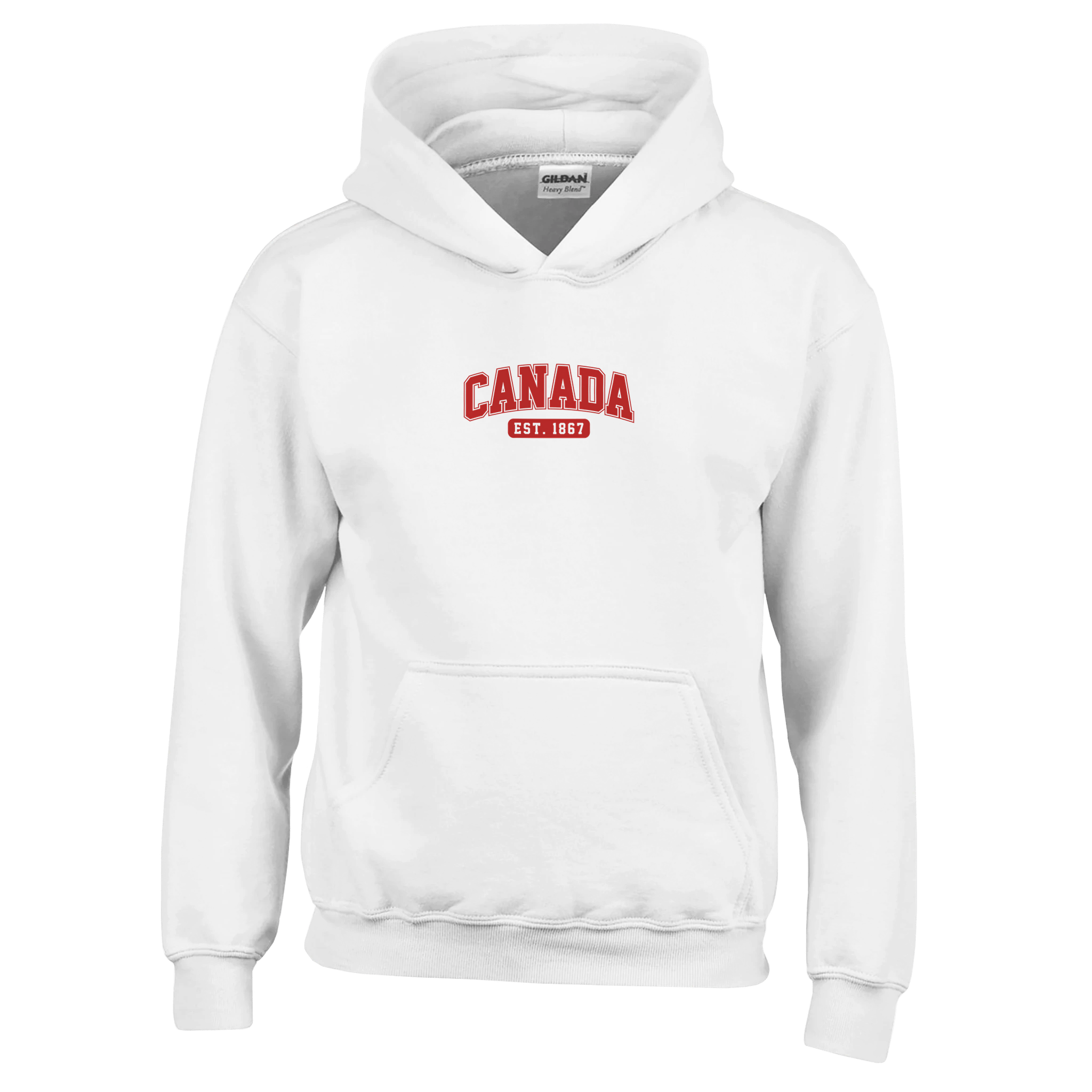 Canada Est. 1867 Kids Pullover Hoodie – Comfortable Heavy Blend Design - KPAP Canada