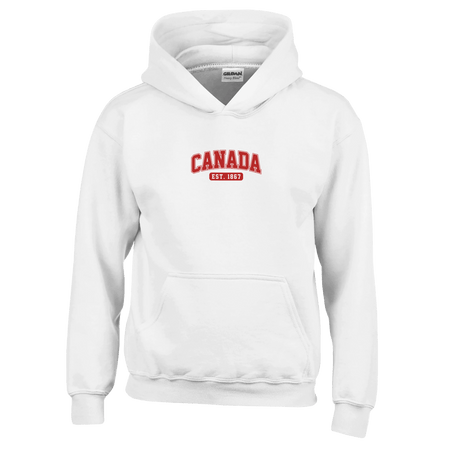 Canada Est. 1867 Kids Pullover Hoodie – Comfortable Heavy Blend Design - KPAP Canada