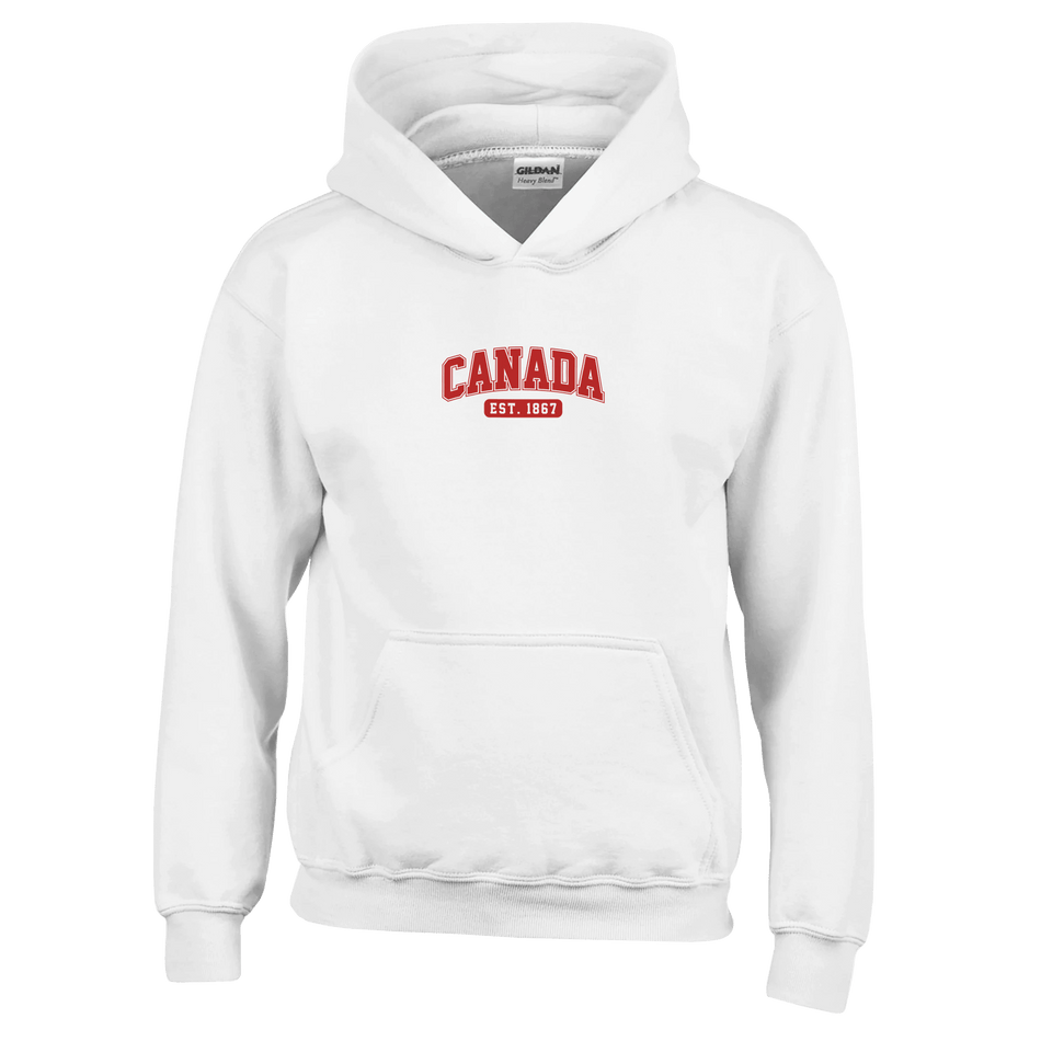 Canada Est. 1867 Kids Pullover Hoodie – Comfortable Heavy Blend Design - KPAP Canada