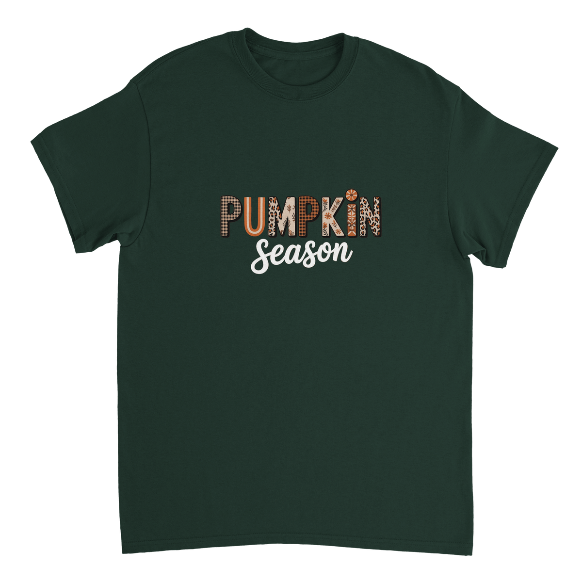 Pumpkin Season T-Shirt – Rustic Autumn Prints, Heavyweight Cotton, Classic Fit for Fall Fun - KPAP Canada