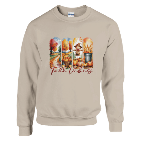 Fall Vibes Sweatshirt – Cozy 50/50 Cotton - Polyester Blend for Warmth - KPAP Canada