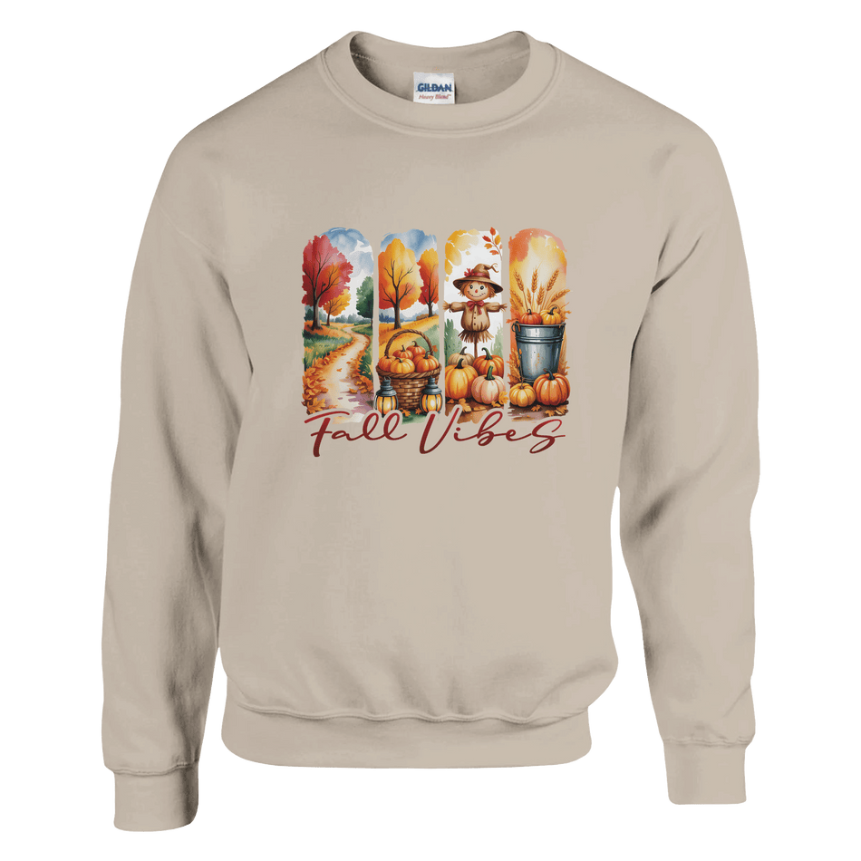 Fall Vibes Sweatshirt – Cozy 50/50 Cotton - Polyester Blend for Warmth - KPAP Canada