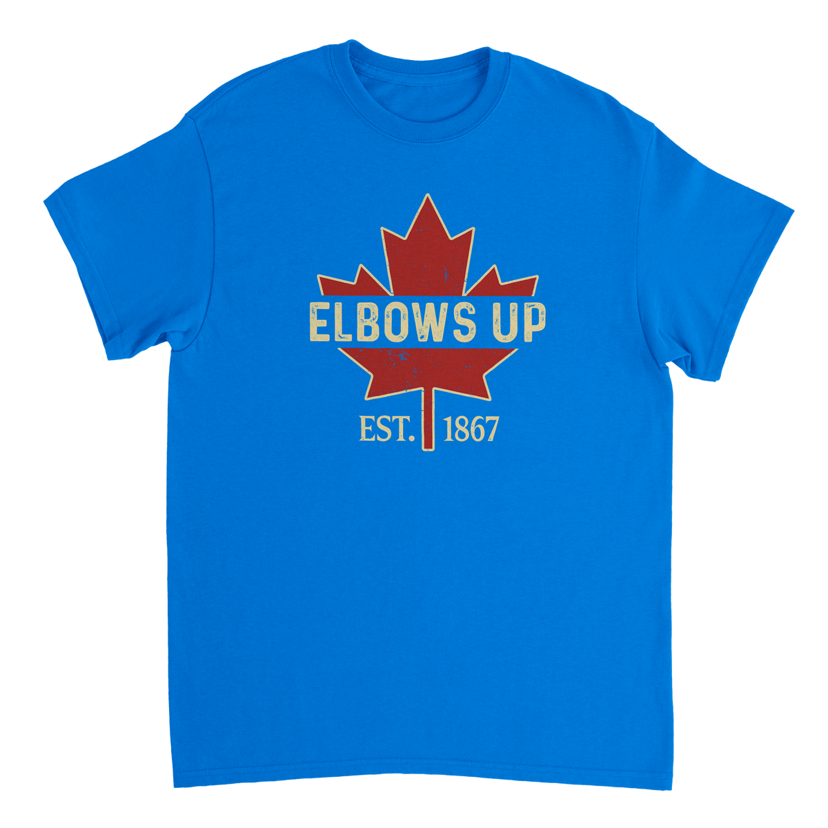 Elbows Up Canada! Classic Fit Cotton T-Shirt – Durable Casual Wear - KPAP Canada