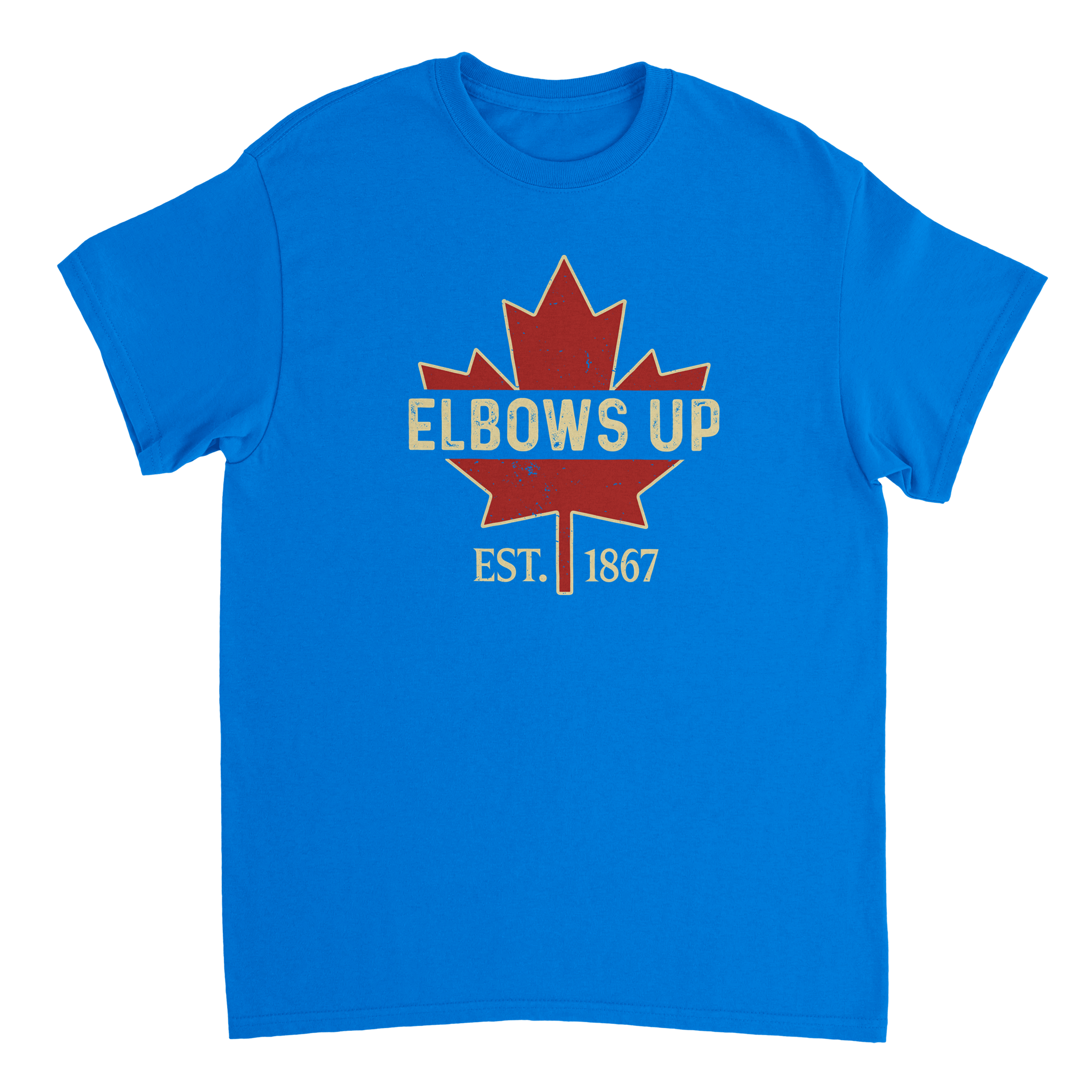 Elbows Up Canada! Classic Fit Cotton T-Shirt – Durable Casual Wear - KPAP Canada