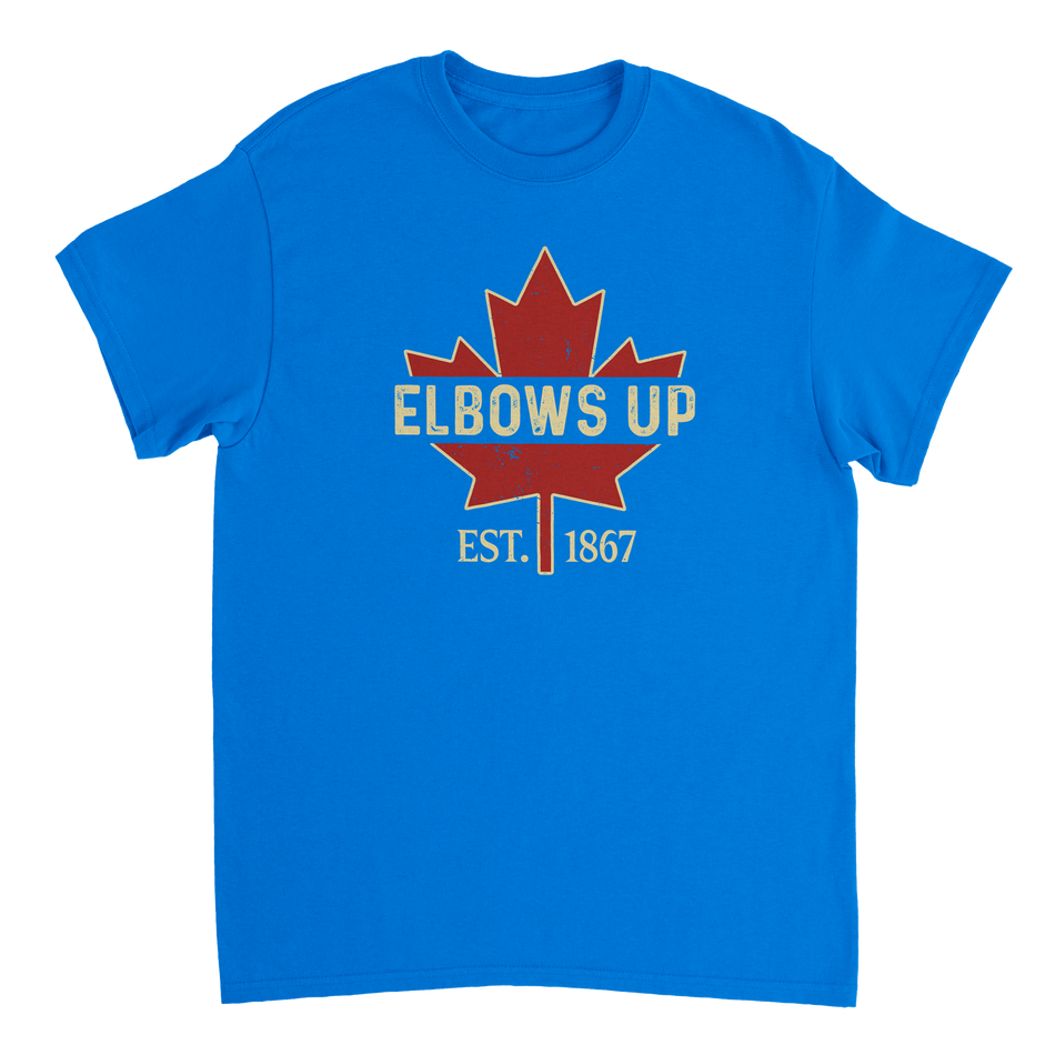Elbows Up Canada! Classic Fit Cotton T-Shirt – Durable Casual Wear - KPAP Canada